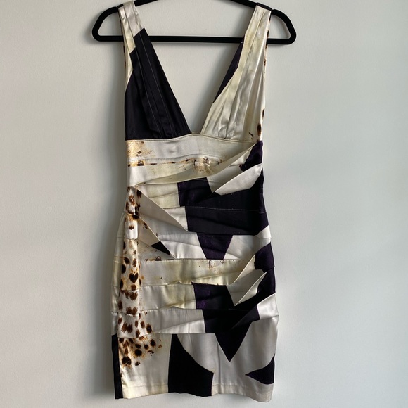 ROBERTO CAVALLI Animal Print Silk Mini Dress - Picture 5 of 6